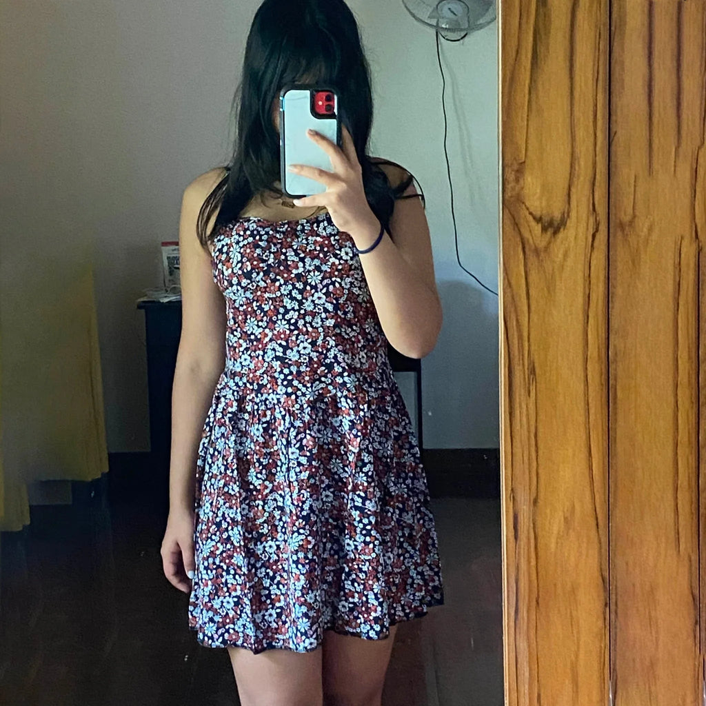 Floral Summer Dress for Women in Brown - I Z F