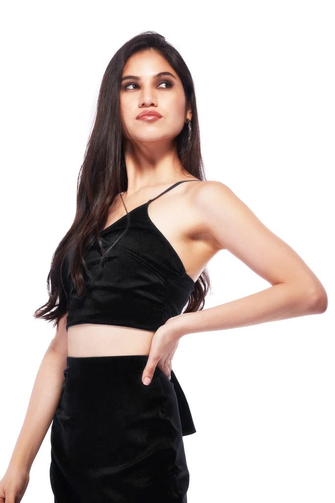 Green Wrap Satin Top - I Z F