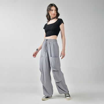 Grey Air Parachute Pants - I Z F