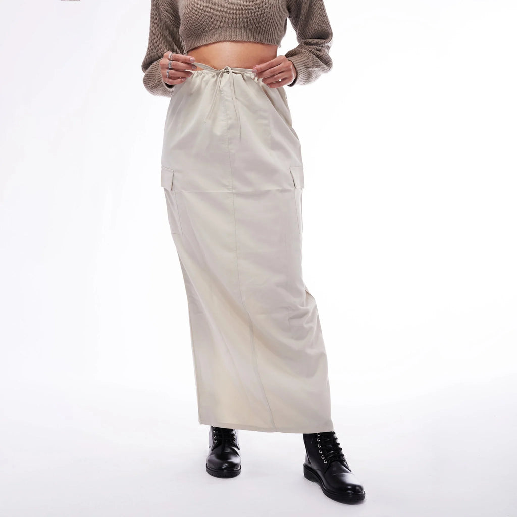 Grey Parachute Skirt - I Z F