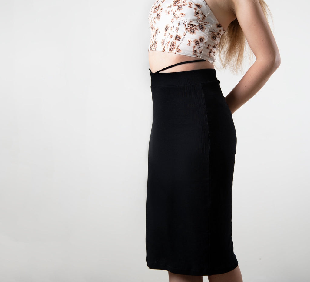 IZF Midi Skirt With Waist String - I Z F