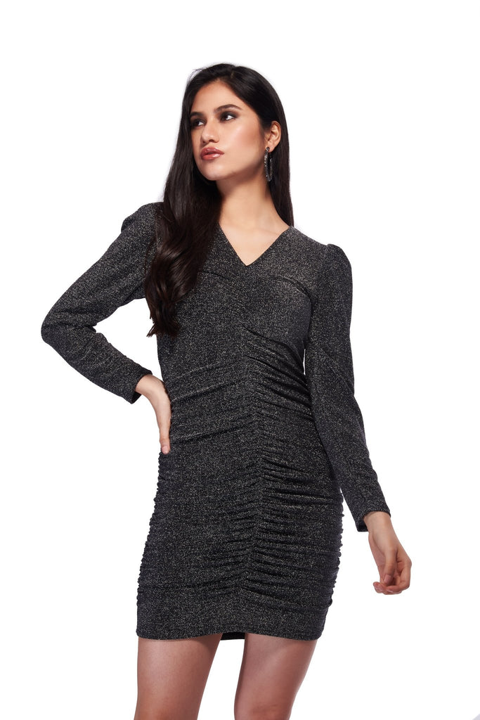 IZF Shimmer Ruched Dress - I Z F