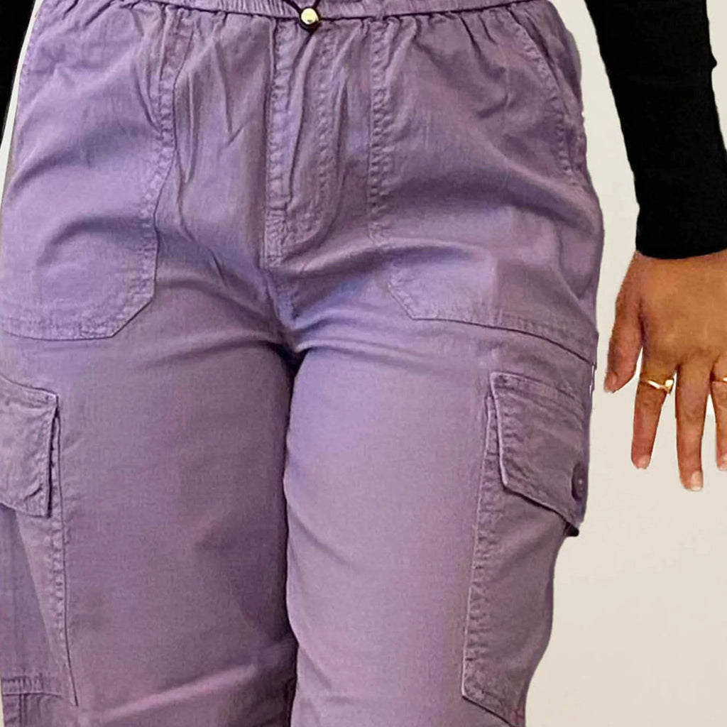 Lavender Straight Cargo Pants - I Z F