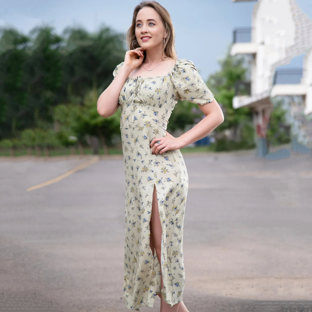 Midi Dress with Slit - I Z F