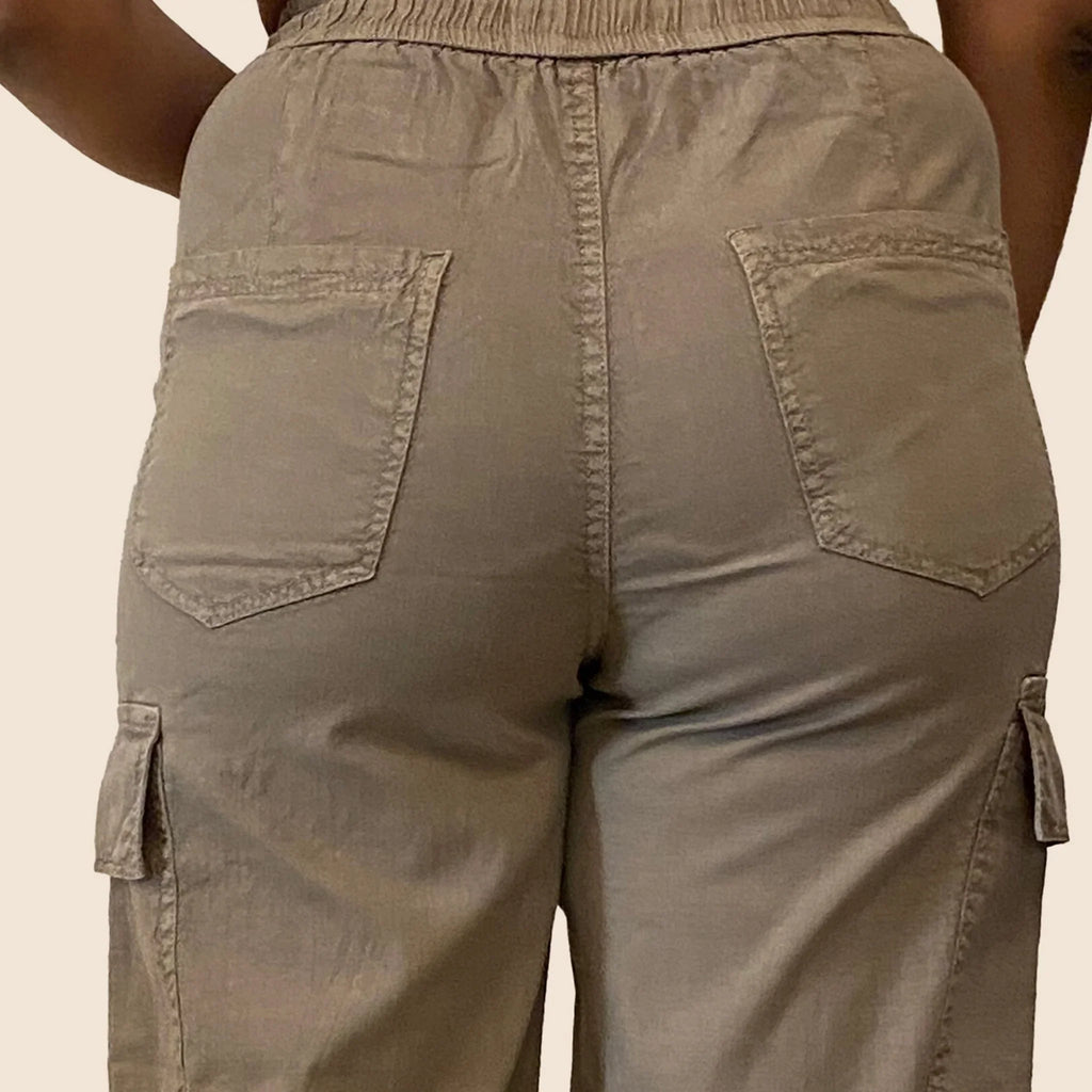 Olive Straight Cargo Pants - I Z F