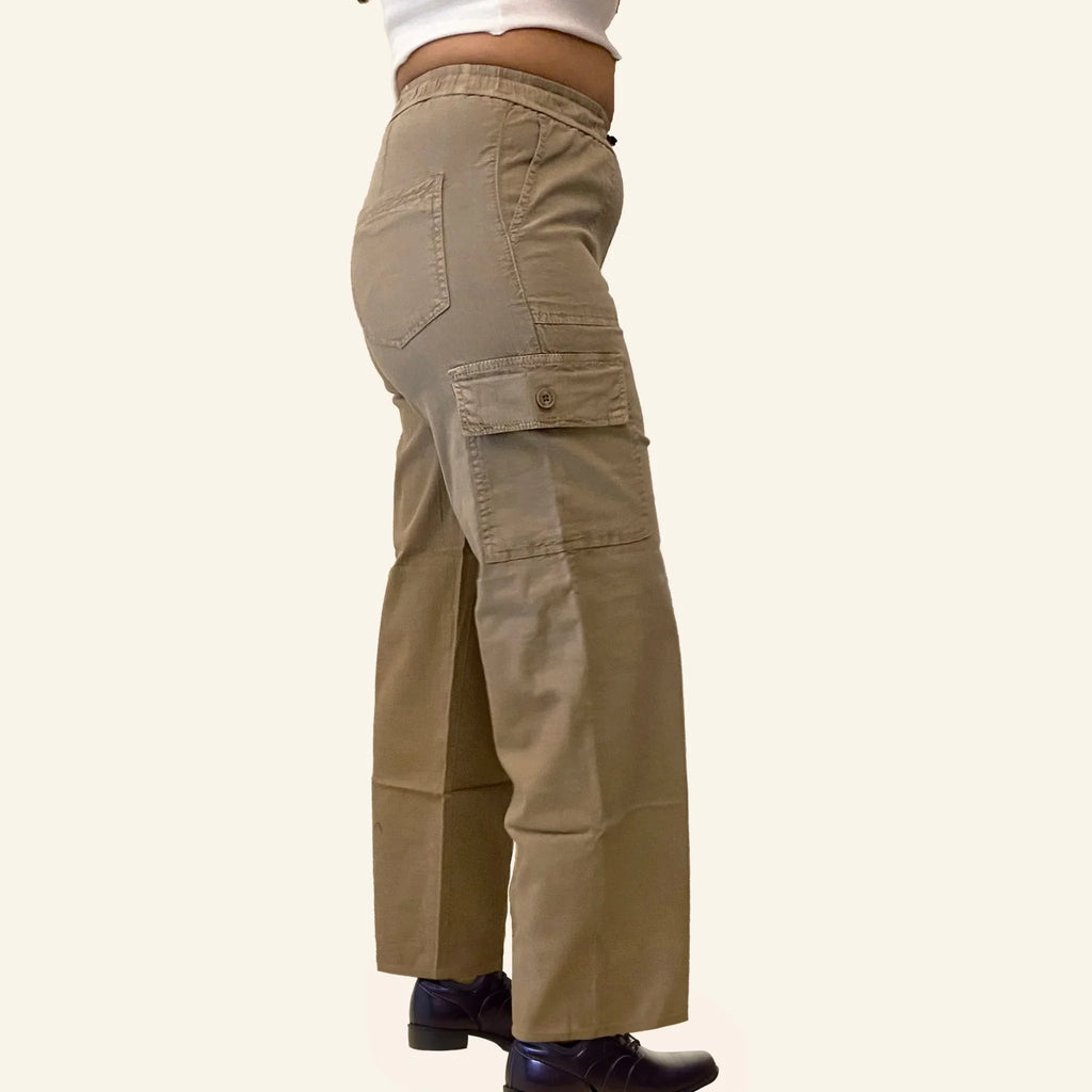 Olive Straight Cargo Pants - I Z F
