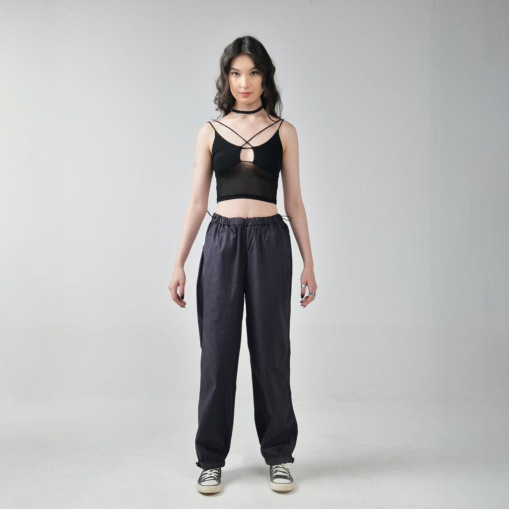 Parachute pant Combo - Gunmetal & White - I Z F