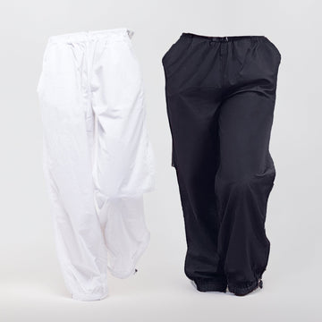 Parachute pant Combo - Gunmetal & White - I Z F