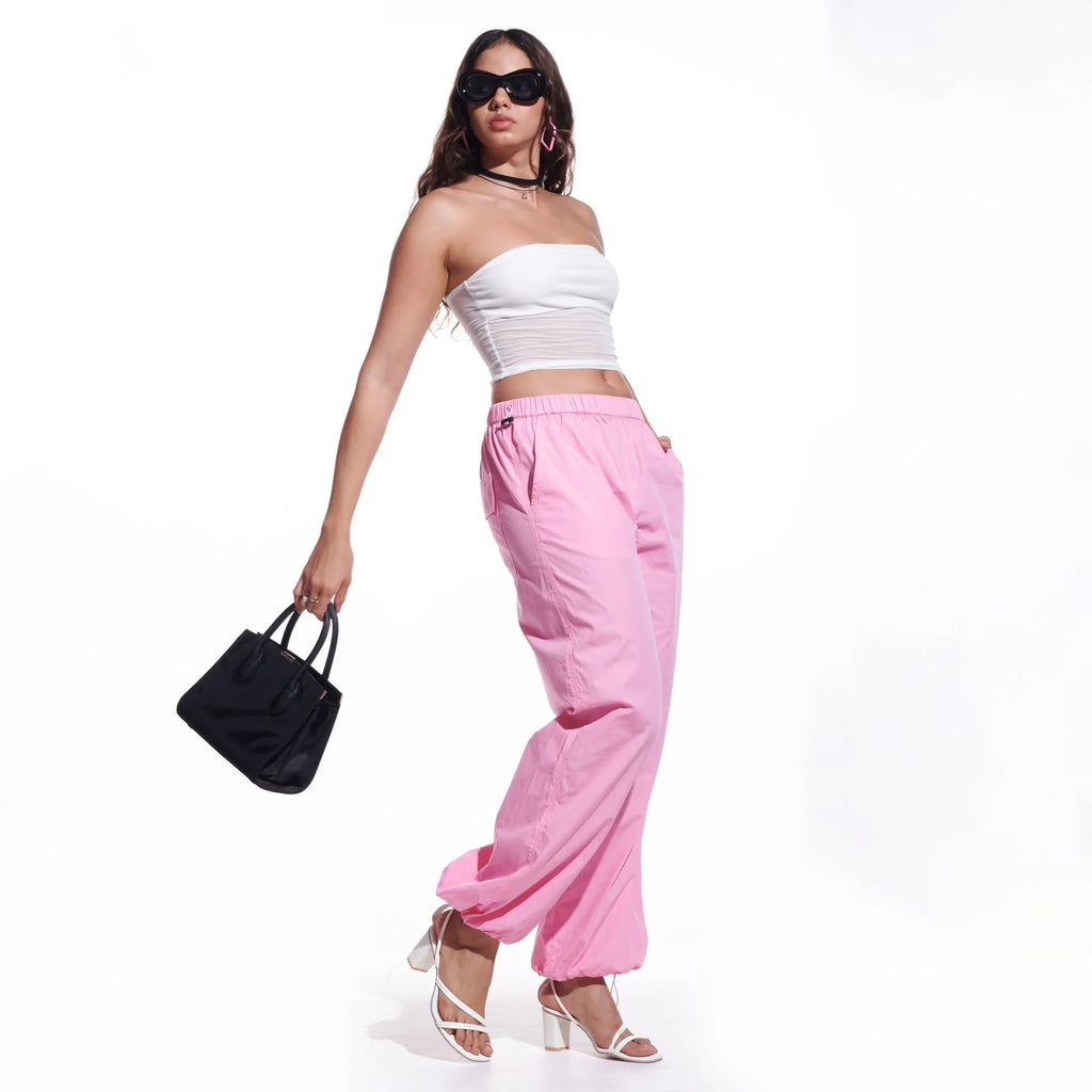 Pink Parachute Pants - I Z F