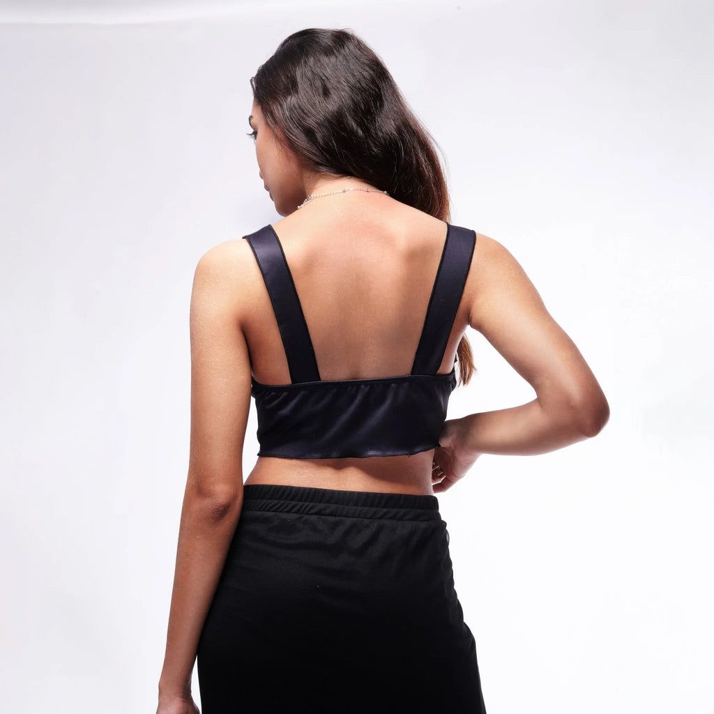 Printed Butterfly Crop Top - I Z F