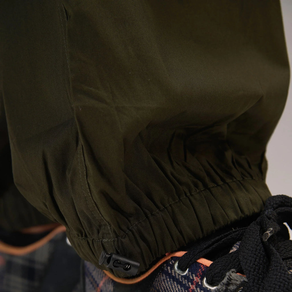 Printed "Limited edition" parachute pants for Men in Green - I Z F