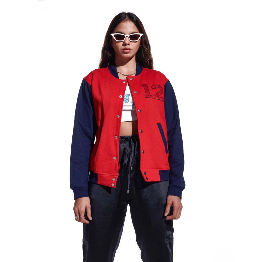 Red Unisex Varsity Jacket - I Z F