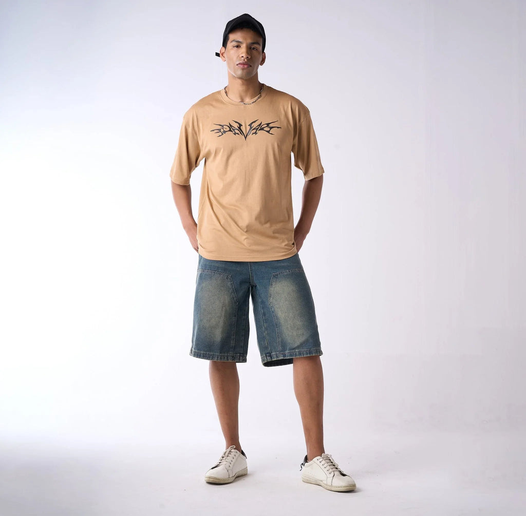 Savage printed oversized cotton Tshirt - I Z F