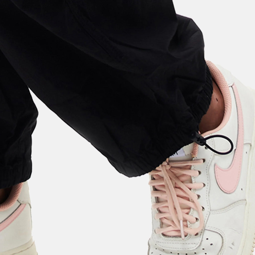 Sequin mesh top & Black Parachute pant - I Z F