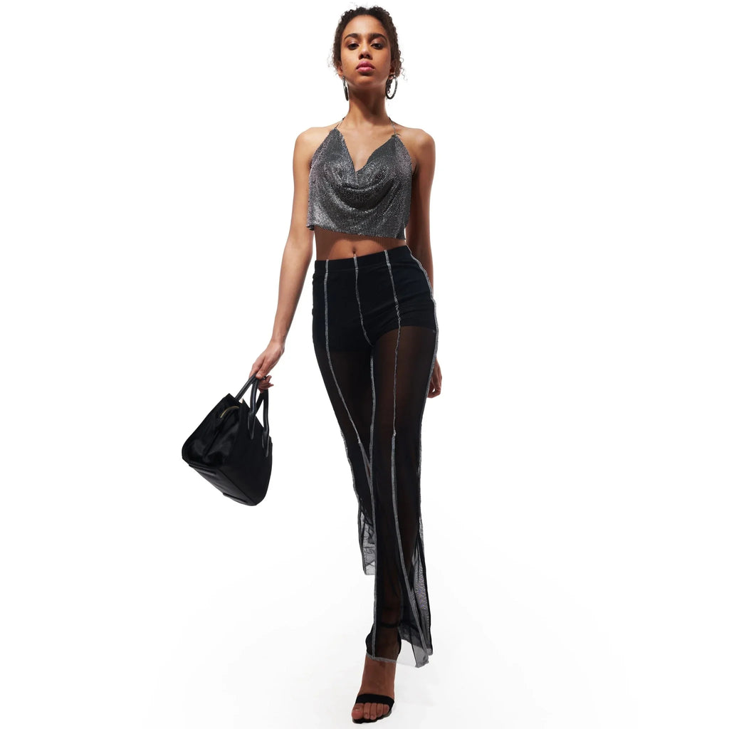 Stardust Rhinestone Gold Top - I Z F