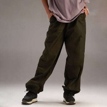 Unisex Green Parachute Pants - I Z F