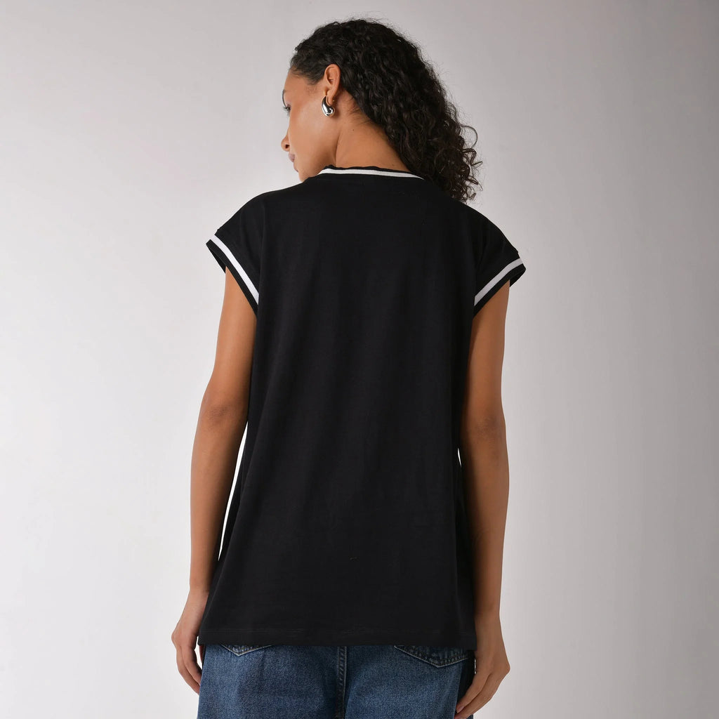 Unisex Oversized Graphic Printed & Acid Wash Vest - I Z F