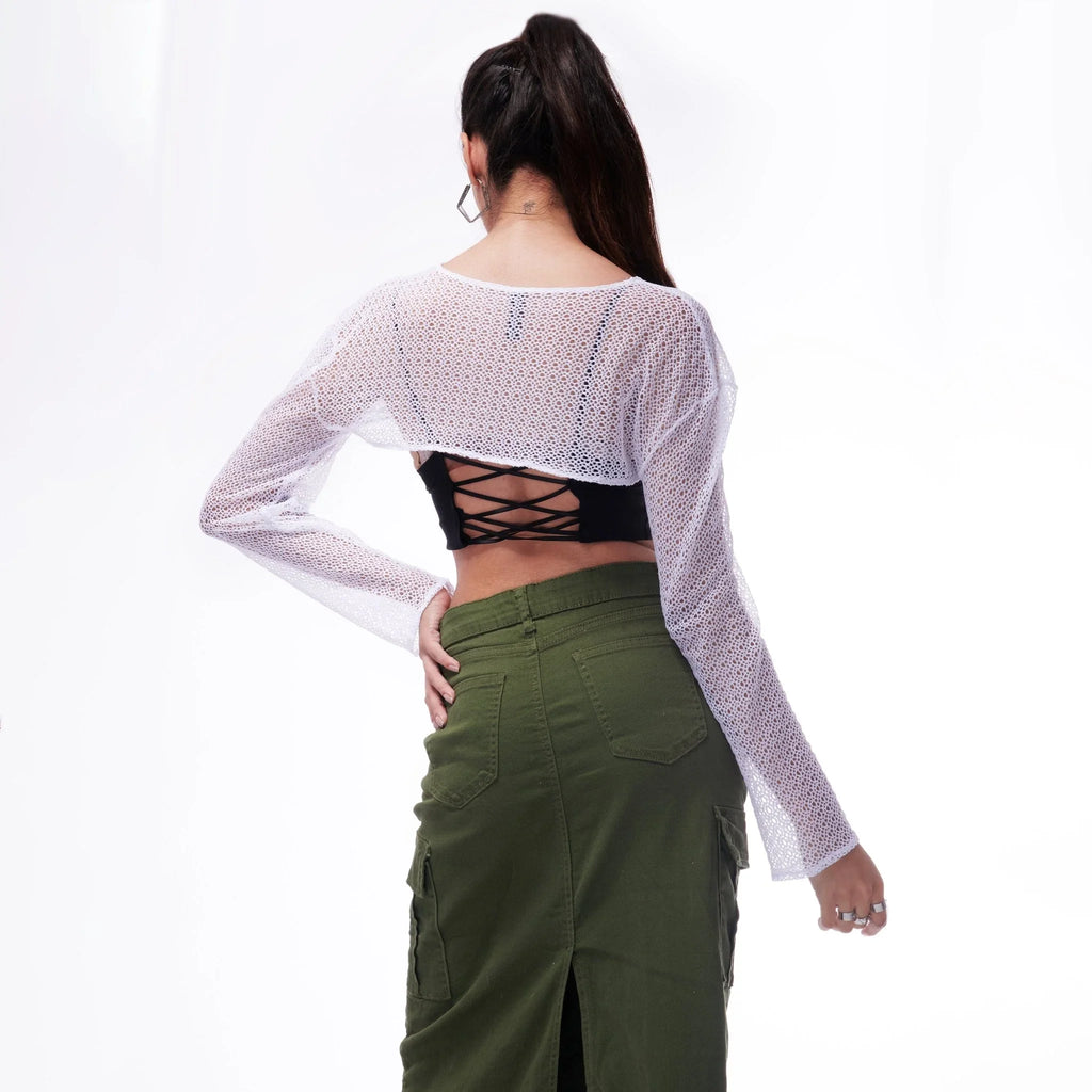 White Crochet Sleeves - I Z F