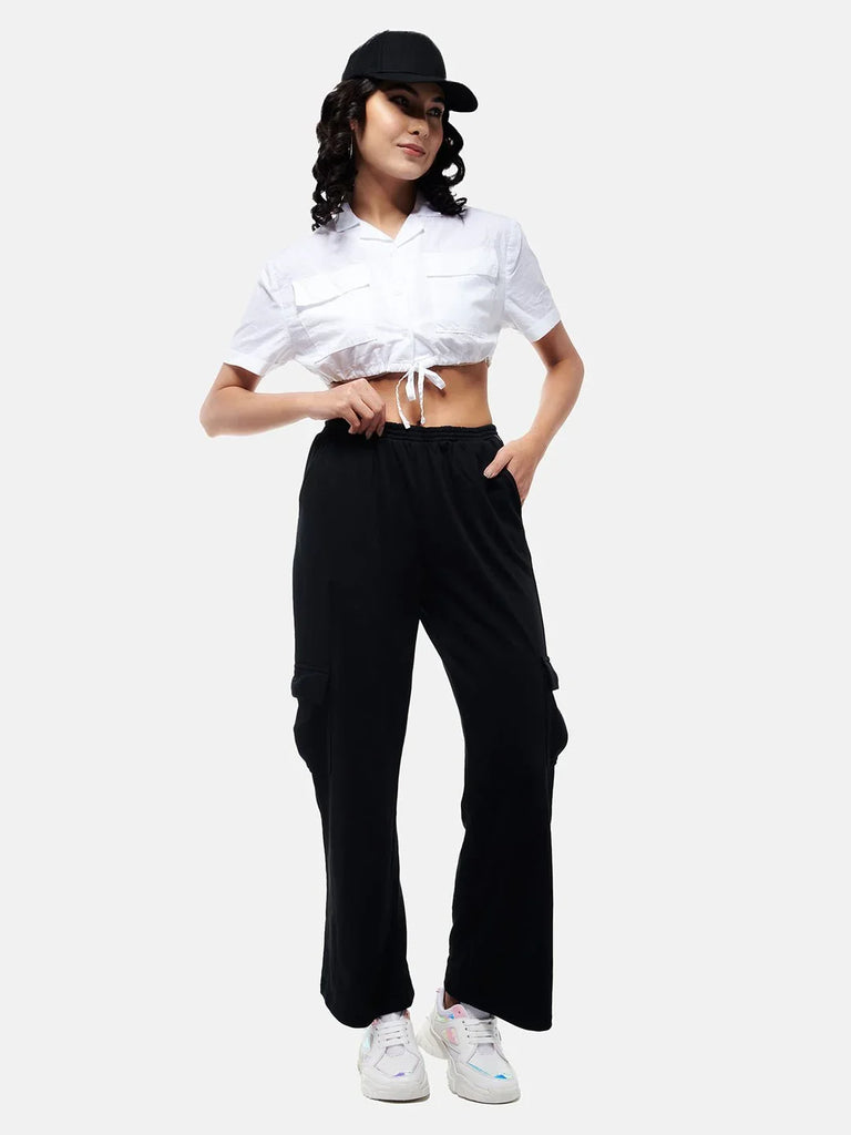 White Crop Shirt - I Z F
