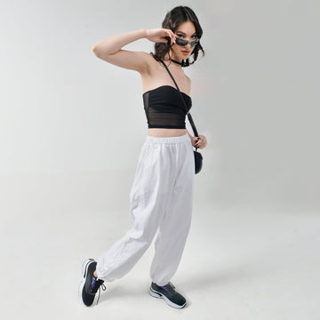 White Parachute Pants - I Z F