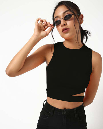 Black side cut out top